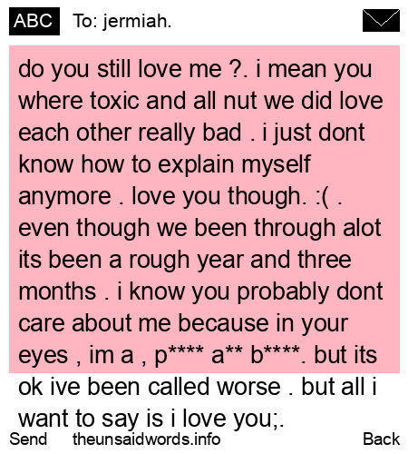 unsent message to jermiah.