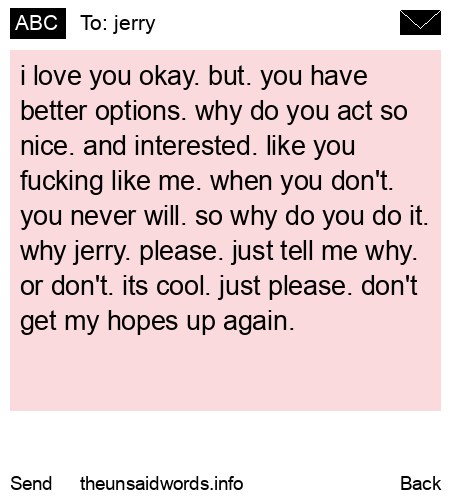 unsent message to jerry