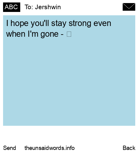 unsent message to Jershwin 