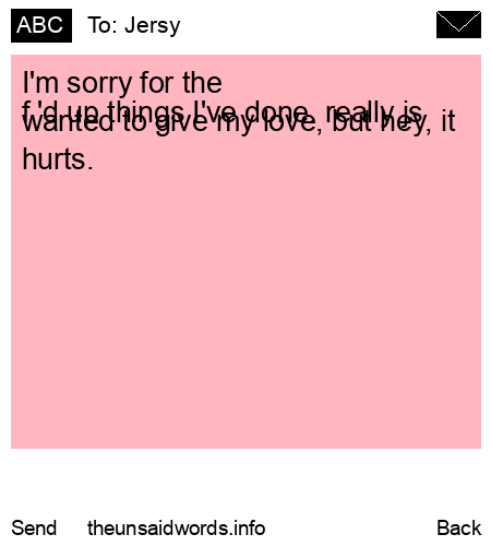 unsent message to Jersy
