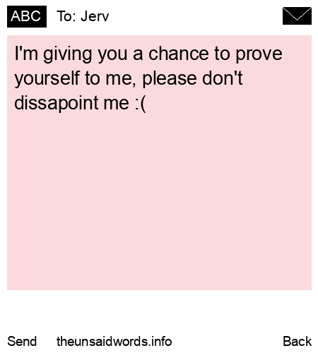 unsent message to Jerv