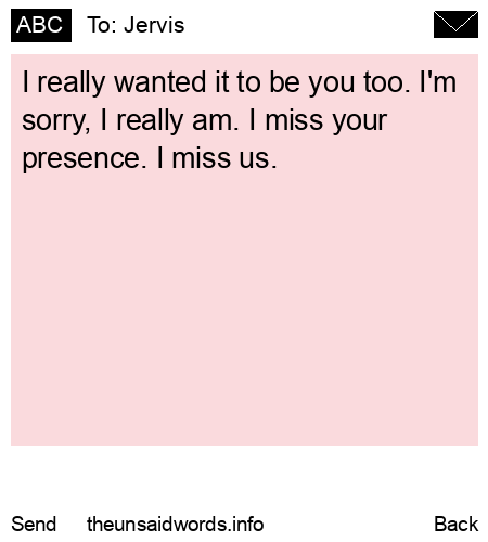 unsent message to Jervis