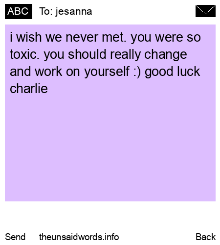 unsent message to jesanna