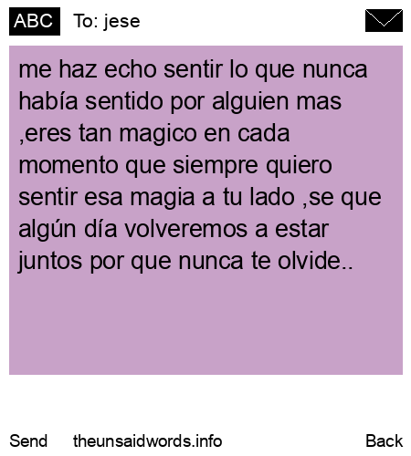unsent message to jese