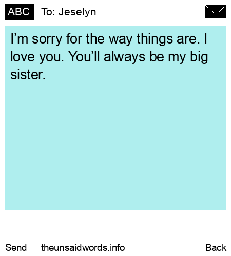 unsent message to Jeselyn 