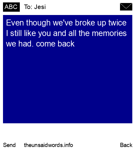 unsent message to Jesi