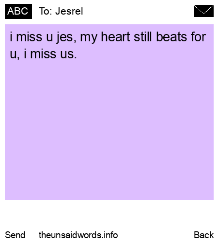 unsent message to Jesrel