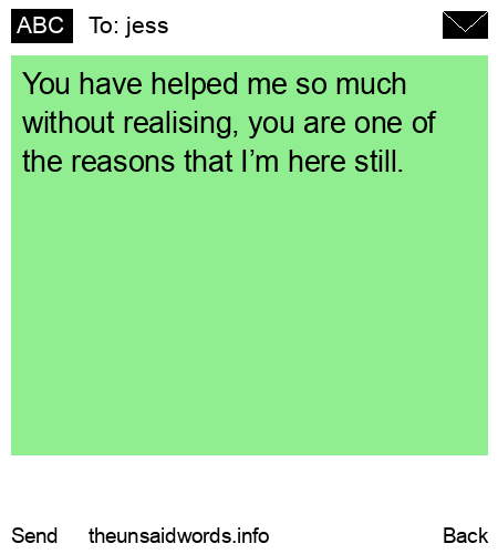 unsent message to jess