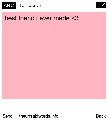 unsent message to jesser