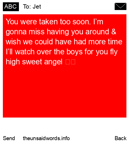 unsent message to Jet