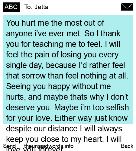 unsent message to Jetta