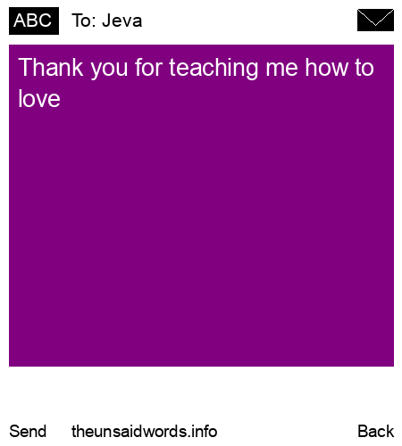 unsent message to Jeva