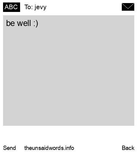 unsent message to jevy