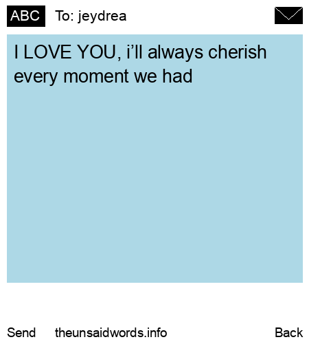 unsent message to jeydrea