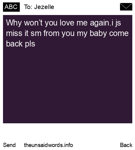 unsent message to Jezelle 