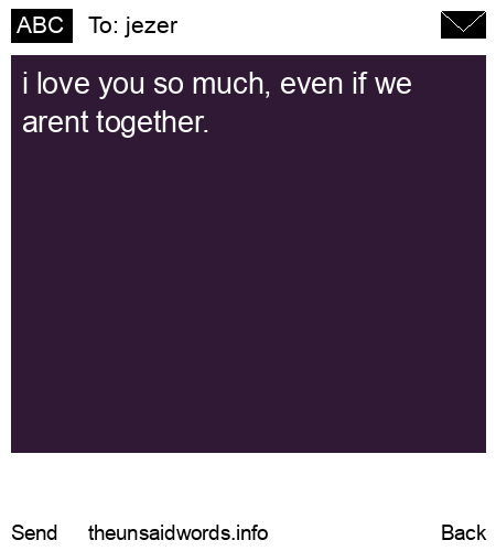 unsent message to jezer