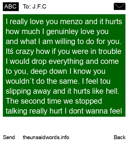 unsent message to J.F.C