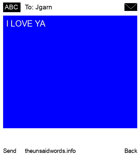 unsent message to Jgarn