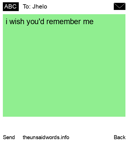 unsent message to Jhelo
