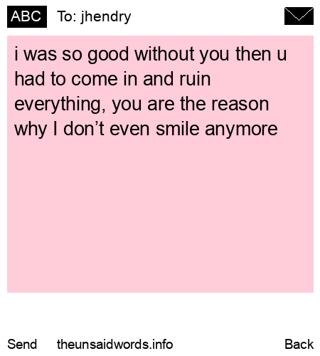 unsent message to jhendry