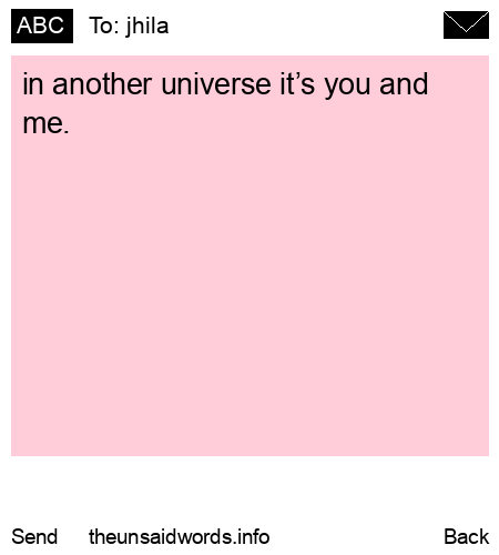 unsent message to jhila