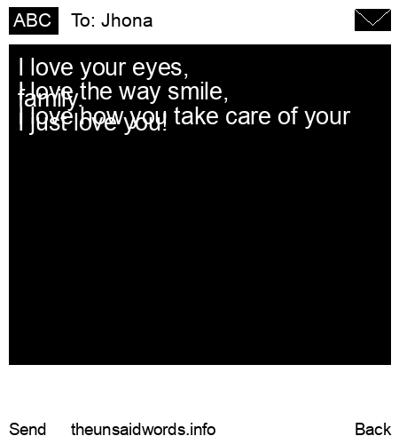 unsent message to Jhona