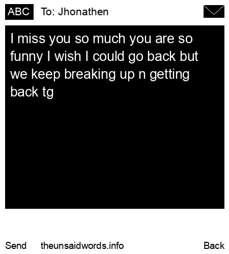 unsent message to Jhonathen