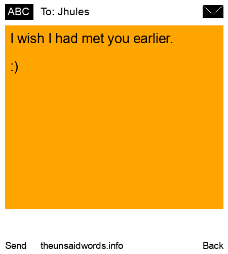 unsent message to Jhules