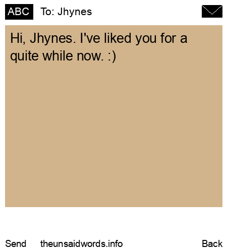 unsent message to Jhynes
