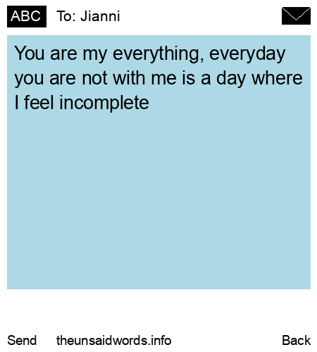 unsent message to Jianni 