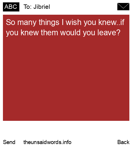 unsent message to Jibriel