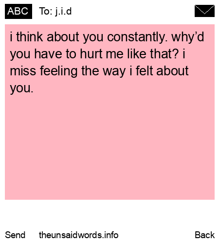 unsent message to j.i.d