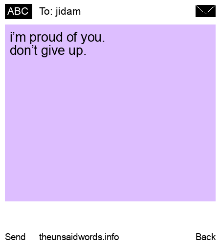 unsent message to jidam