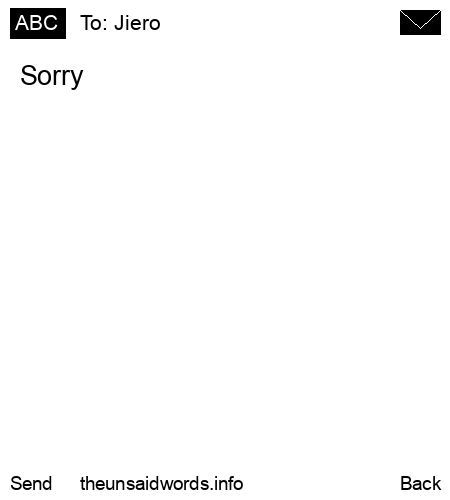 unsent message to Jiero