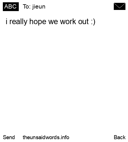 unsent message to jieun