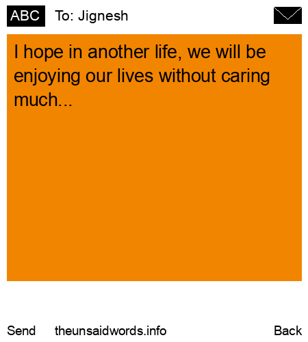 unsent message to Jignesh