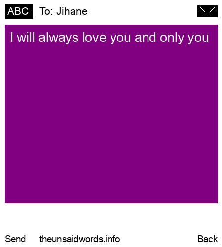 unsent message to Jihane