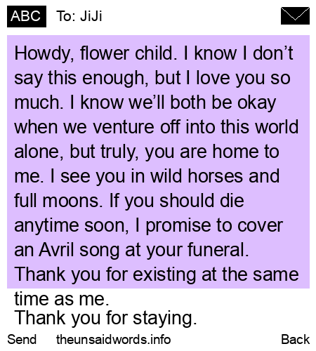 unsent message to JiJi