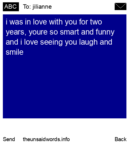unsent message to jilianne