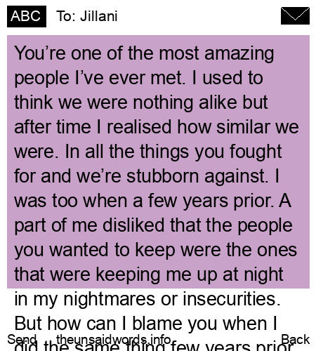 unsent message to Jillani