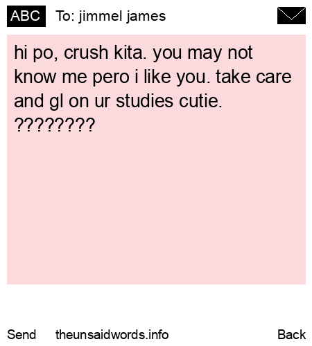 unsent message to jimmel james