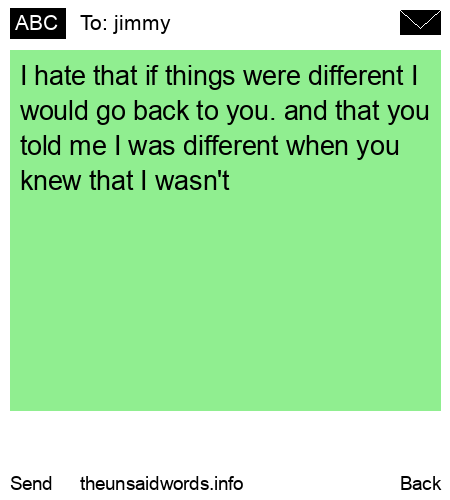 unsent message to jimmy