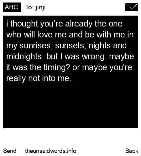 unsent message to jinji