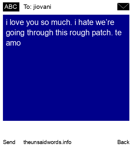 unsent message to jiovani