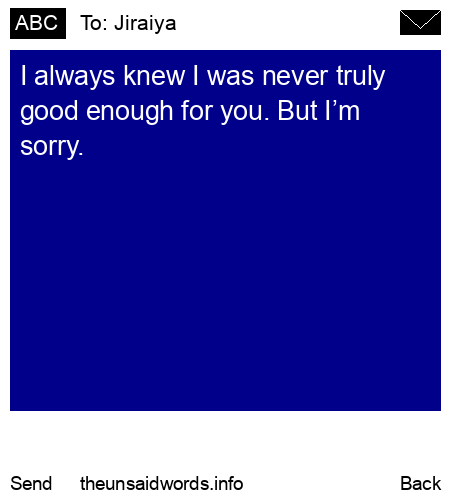 unsent message to Jiraiya