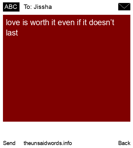 unsent message to Jissha