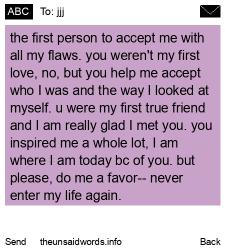 unsent message to jjj