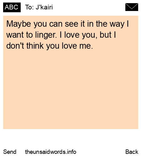 unsent message to J'kairi