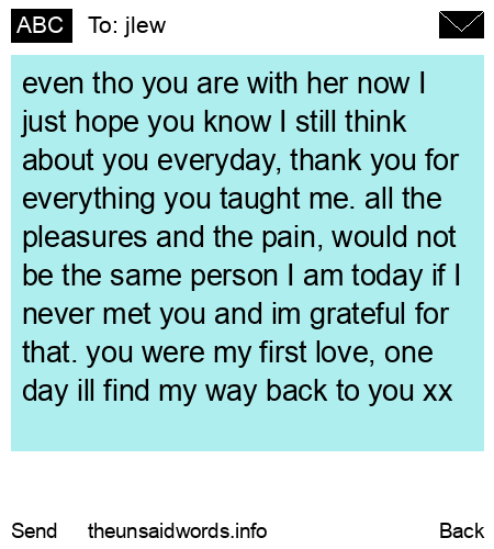 unsent message to jlew