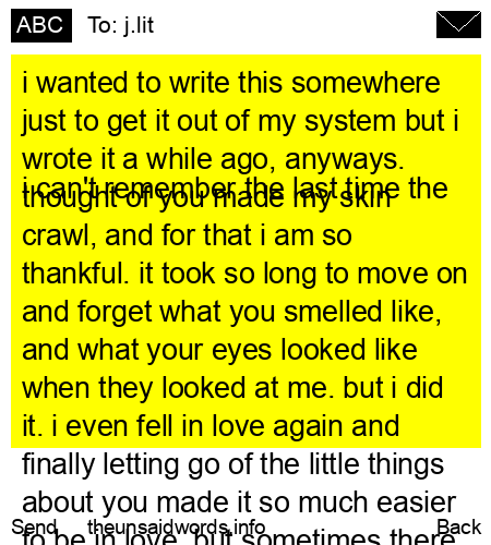 unsent message to j.lit